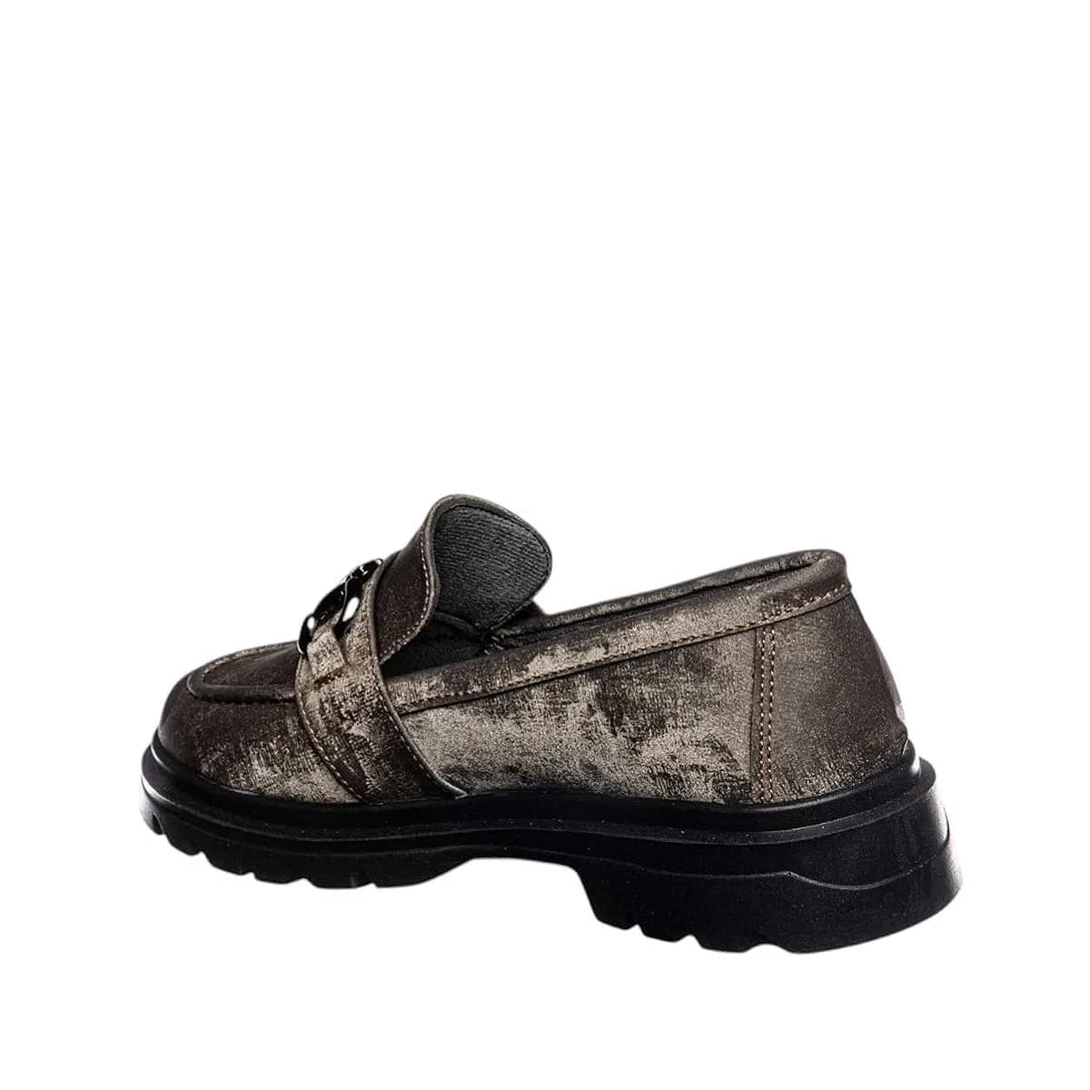 siyah kadife okul ayakkabası - Renk: Gri - Image 3 of 3