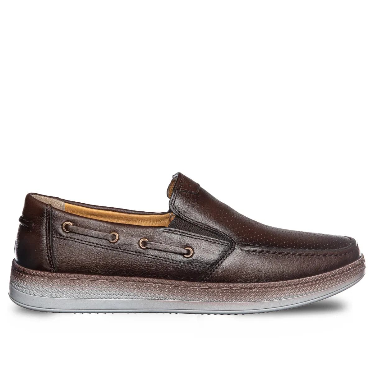 KAHVE DERİ AYAKKABI - Renk: Kahverengi - Image 1 of 2