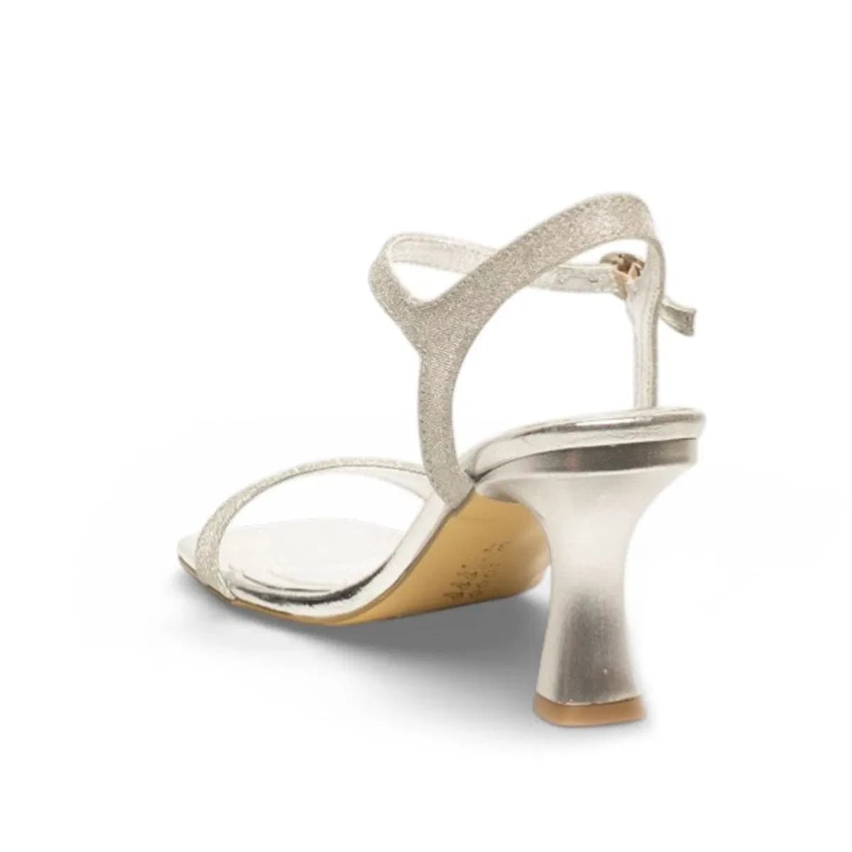 gümüş topuklu sandalet ve abiye - Renk: Gümüş - Image 3 of 3